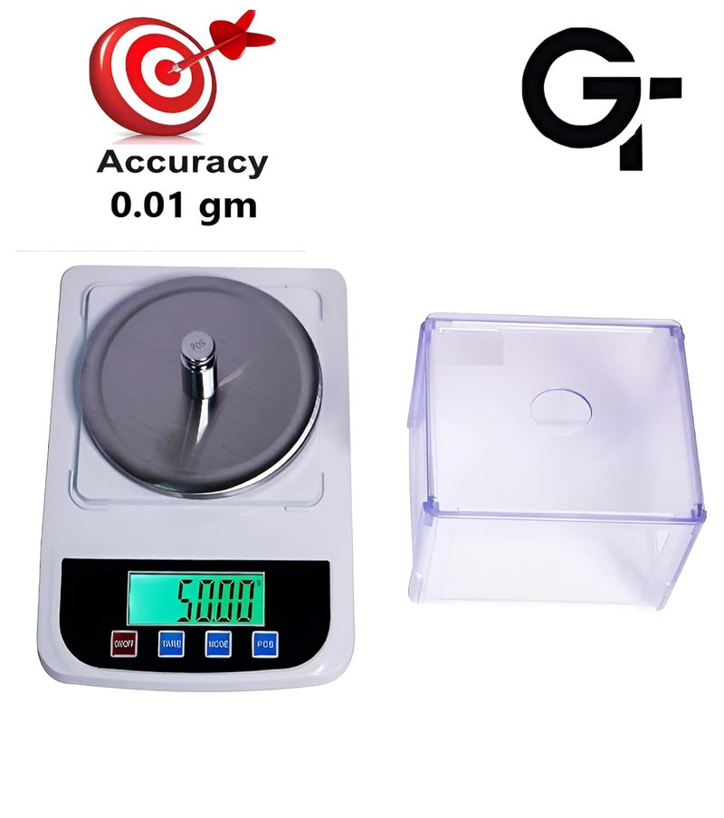 GRAMTECHNOLOGY Digital Weighing Scale Capacity 600g x 0.01g Precision | Jewellery Scale | Weight Machine for Gold | Ideal for Goldsmith and Chemical Use 62 (Jewellery Scale) - Image 3