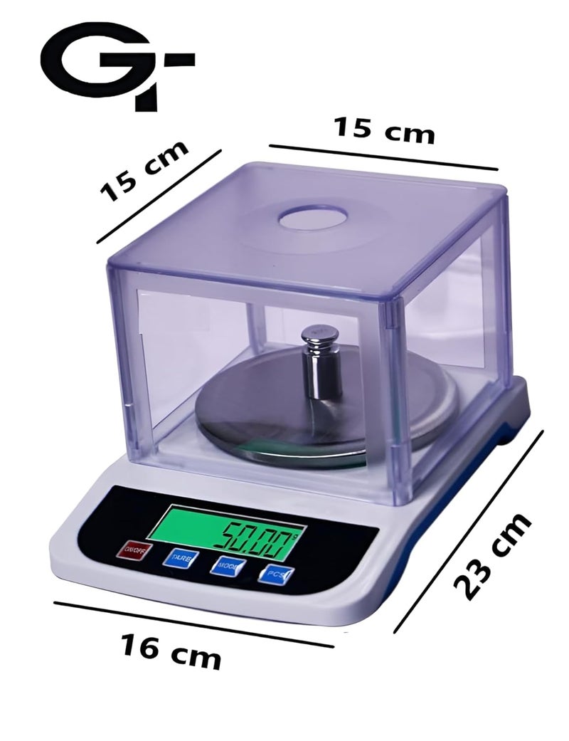 GRAMTECHNOLOGY Digital Weighing Scale Capacity 600g x 0.01g Precision | Jewellery Scale | Weight Machine for Gold | Ideal for Goldsmith and Chemical Use 62 (Jewellery Scale) - Image 2