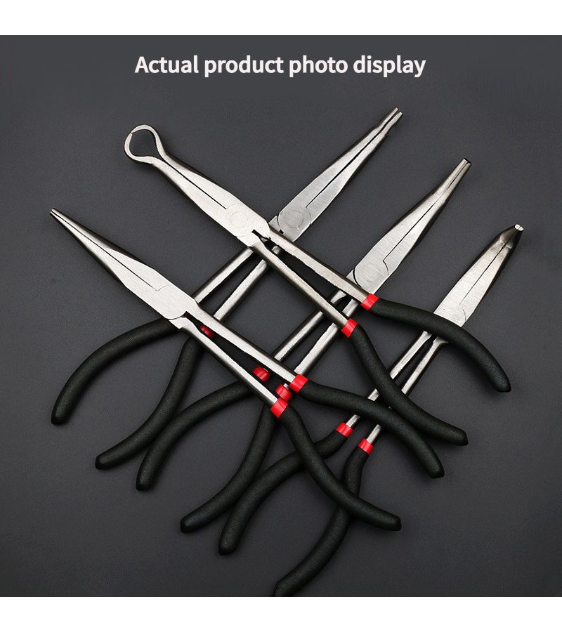 280Mm 11Inch Carbon Steel Bent Nose Pliers For Auto Repair Mechanical Assembly - Image 4