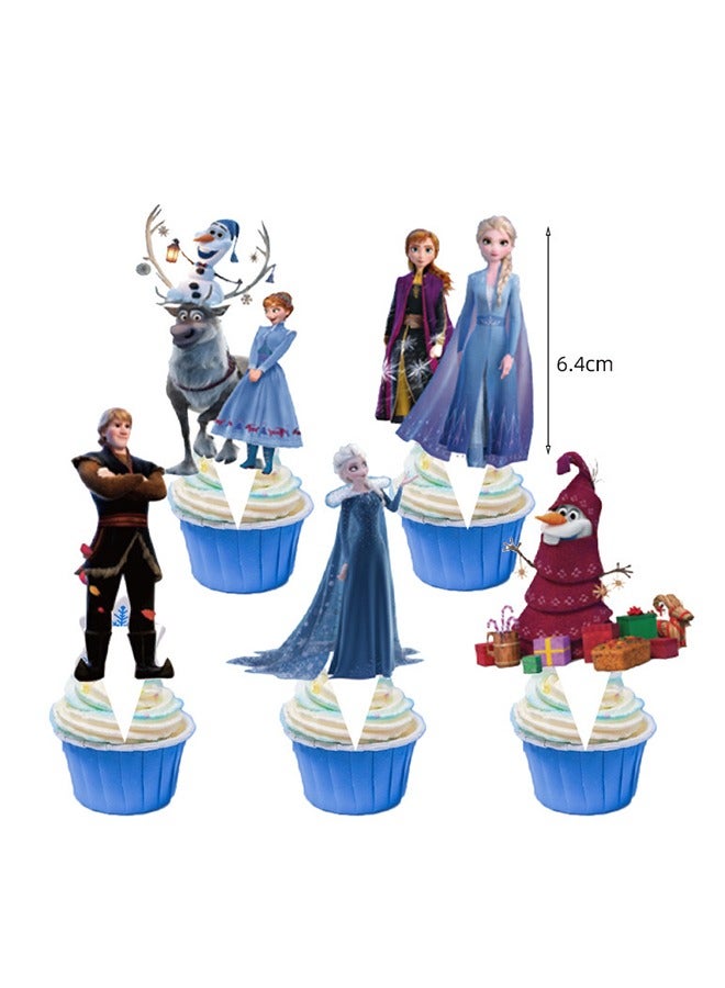 لوازم حفلات أعياد الميلاد المجمدة ، زينة الحفلات المجمدة ومجموعة أدوات المائدة-أطباق المناديل أكواب مفرش المائدة راية خلفية بالونات الخ لوازم حفلات أعياد الميلاد المجمدة - Image 3