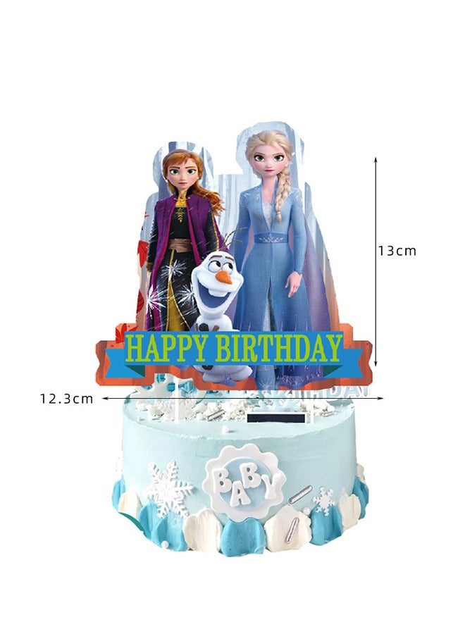 لوازم حفلات أعياد الميلاد المجمدة ، زينة الحفلات المجمدة ومجموعة أدوات المائدة-أطباق المناديل أكواب مفرش المائدة راية خلفية بالونات الخ لوازم حفلات أعياد الميلاد المجمدة - Image 4