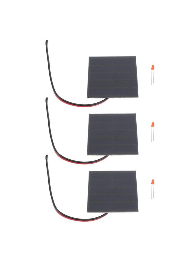 Thoraya 3 Set Small Solar Panels Professional 1W Monocrystalline Silicon High Efficiency DIY Solar Panels Kits for Teaching Appliance Photovoltaic Materials  - Image 1