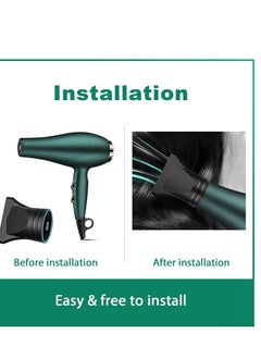 YAFIYGI 2PCS YAFIYGI Hair Dryer Attachment Universal Plastic Blower Nozzle Replace The Styling Professional Salon Hairdressing Tool of Blow Flat Hair Salon Only for Outer Diameter 4.2cm to 4.6cm  - Image 4