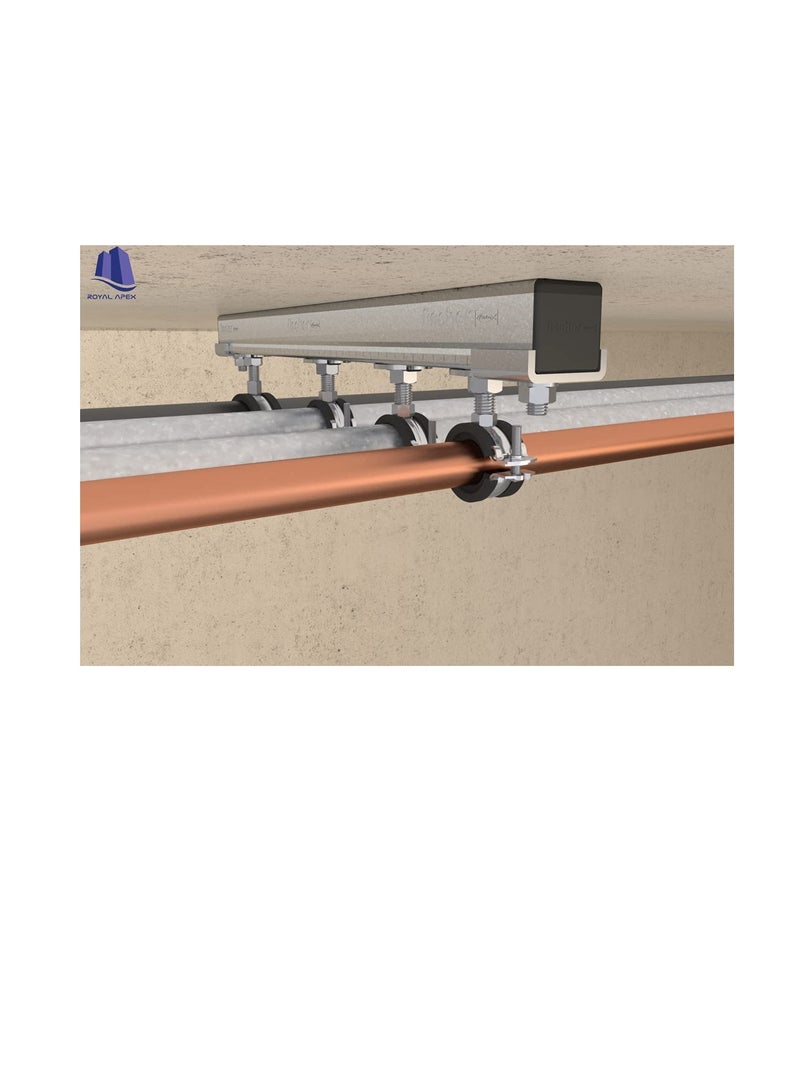 Heavy Duty Adjustable Two-screw Pipe Galvanized Iron (GI) Clamp with Rubber Lined or Unlined for Wall Ceiling Mount Pipe Supports, Split Ring Hanger (4 Inch, Pack of 10)  - Image 2