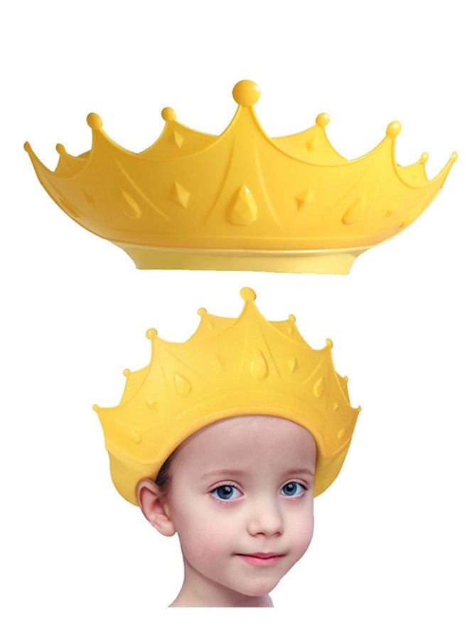 GoldenLike Baby Shower Cap,Adjustable Kids Ear Protective Shower Cap,Protect Eye Ear Waterproof Shampoo Cap Bathing Hat for Baby Toddler Kids (Yellow)  - Image 1