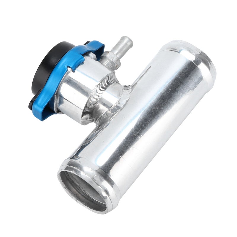 38mm/1.5in Inline Radiator Hose Filler Aluminum With Temperature Gauge for Engine - Image 2