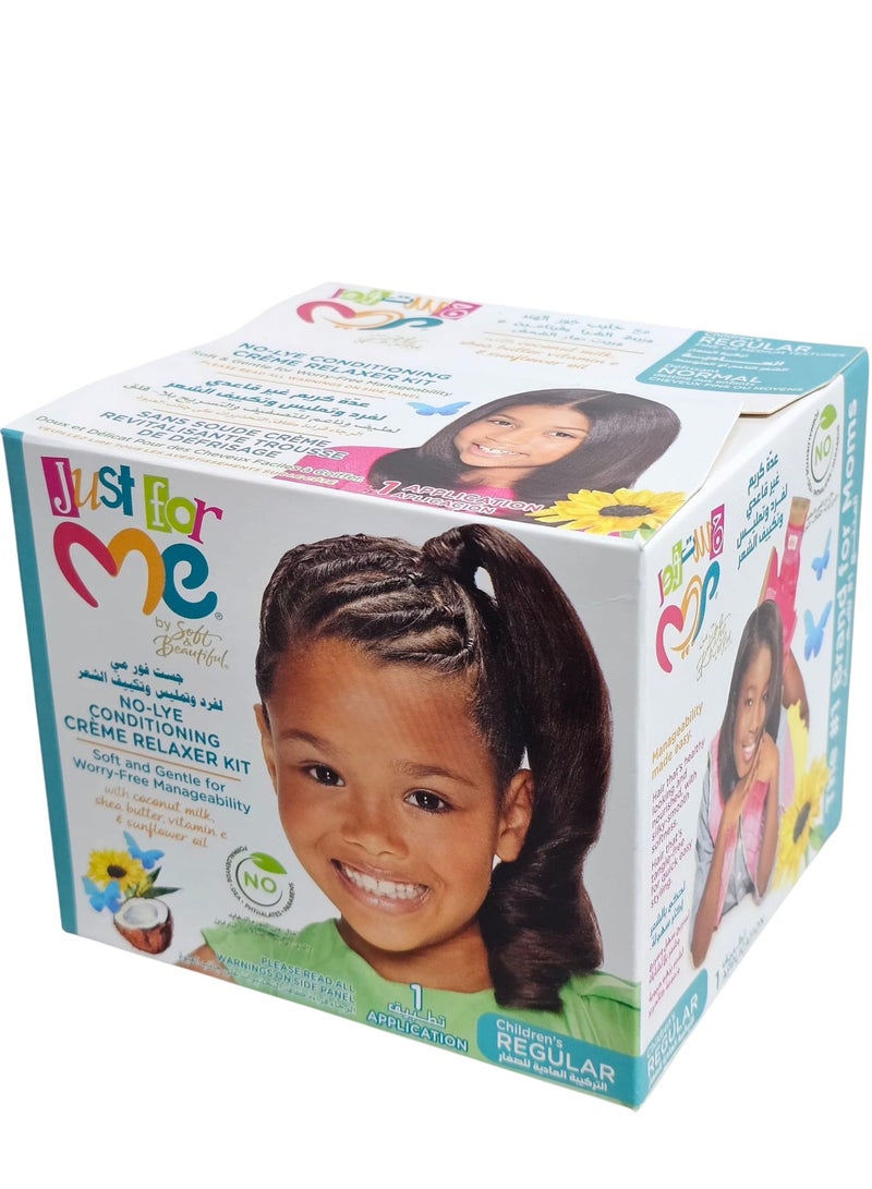 Just for Me No -Lye Conditioning Cream Relaxer Kit Soft ang Gentle For Worry -Free Manageability - Image 2