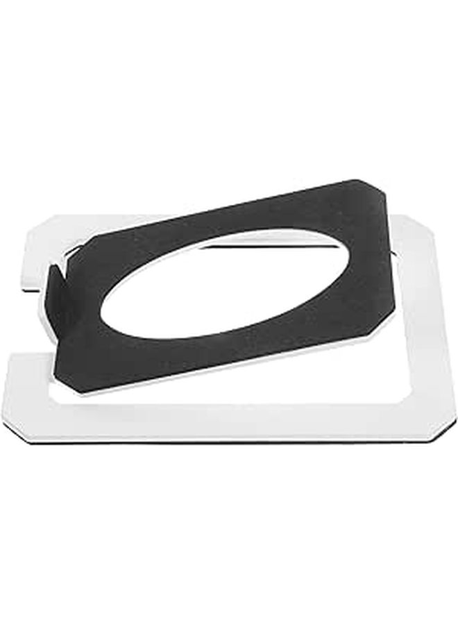 White Metal Tilted Speaker Stand Bracket for Desktop Monitor and Bookshelf - Image 1