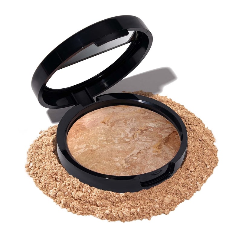 LAURA GELLER NEW YORK AwardWinning Baked BalancenBrighten Color Correcting Powder Foundation  Medium  Buildable Light to Medium Coverage  DemiMatte Natural Finish