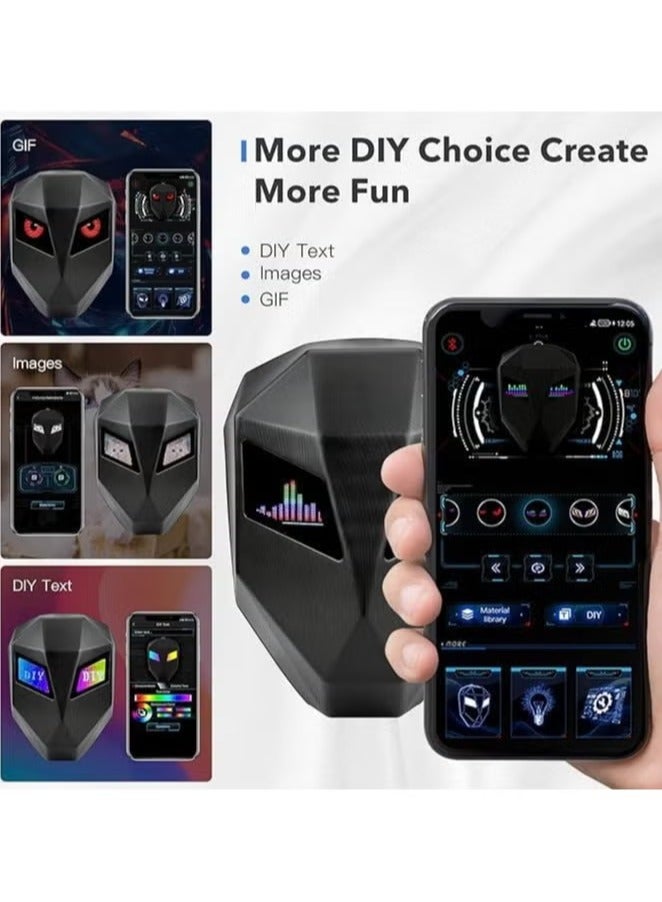 Motorcycle Backpack with 19" Programmable Color LED Display, Customizable LED Screen, USB Charging Port, Spacious Compartments, Durable and Comfortable