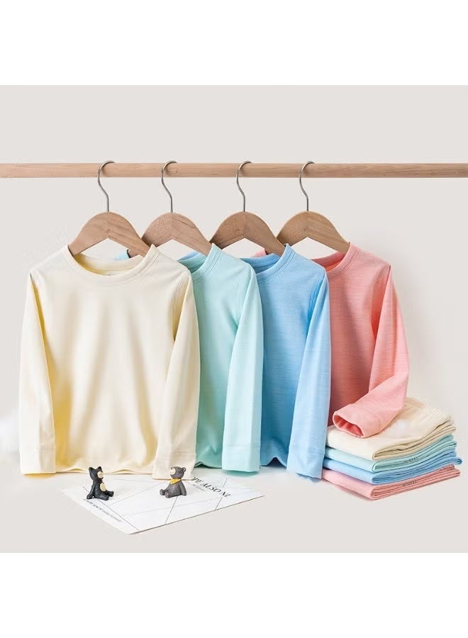 general 1 set of children's thermal underwear, thickened pajamas, winter cotton sweater - Image 4