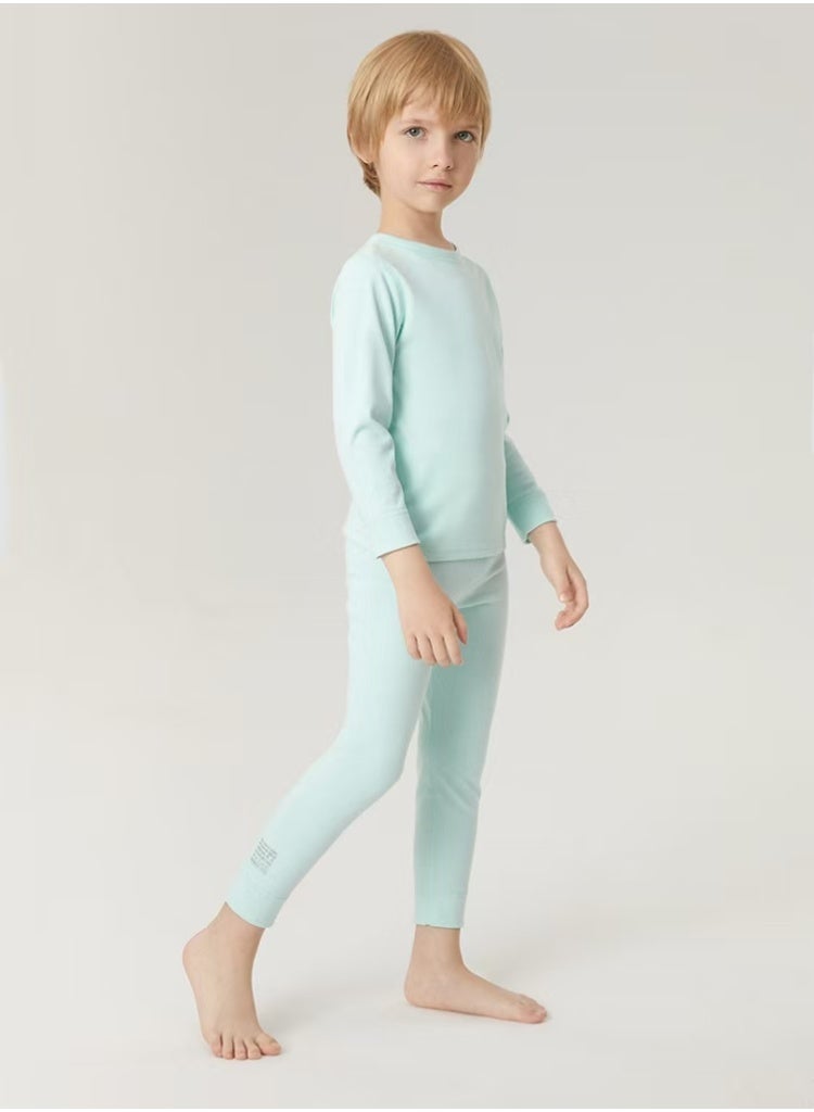 general 1 set of children's thermal underwear, thickened pajamas, winter cotton sweater - Image 2