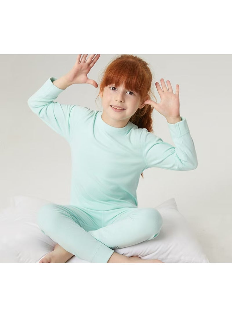 general 1 set of children's thermal underwear, thickened pajamas, winter cotton sweater - Image 3