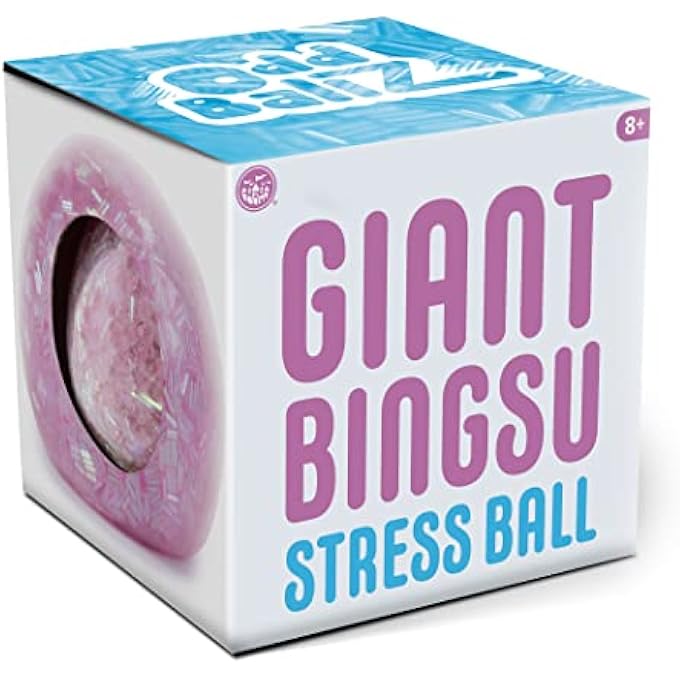 Play Visions Giant Stress Ball with Bingsu Beads - Blue, White, & Pink - Image 2