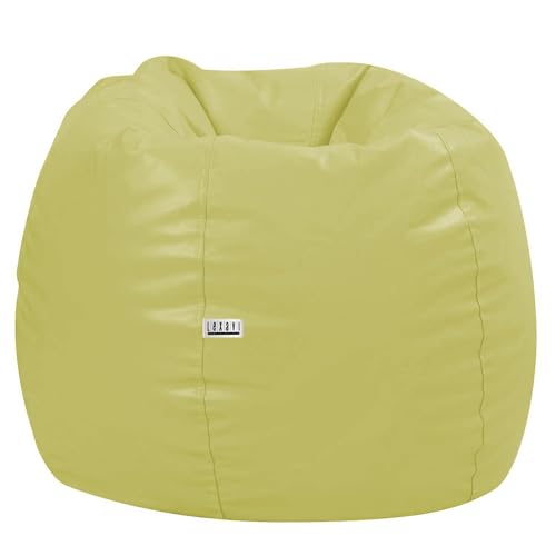 LEXAVI Brand® - 6XL Large Premium Imported Soft Faux Leather Bean Bag, Extra Comfortable and Big Size to Other Bean Bags Without Beans (Cover Only) I Color- (XXXXXXL-Lime-Green) - Image 4