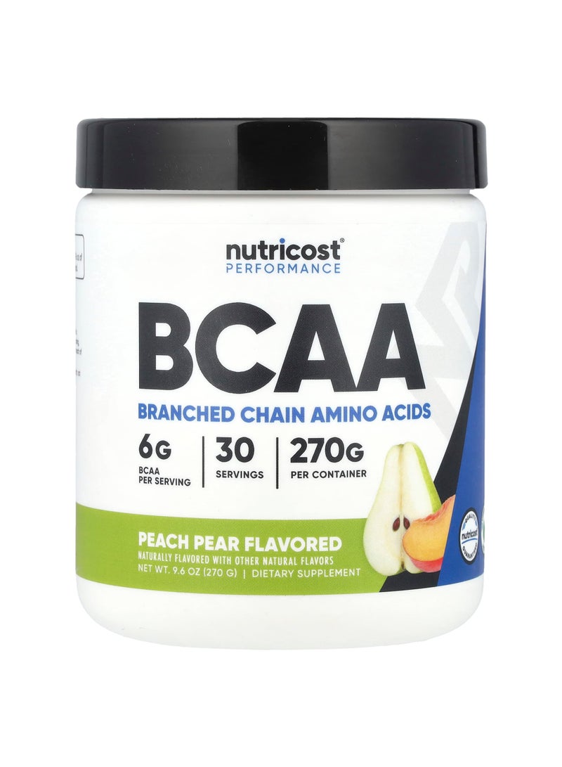 Nutricost Performance, BCAA, Peach Pear, 9.6 oz (270 g)