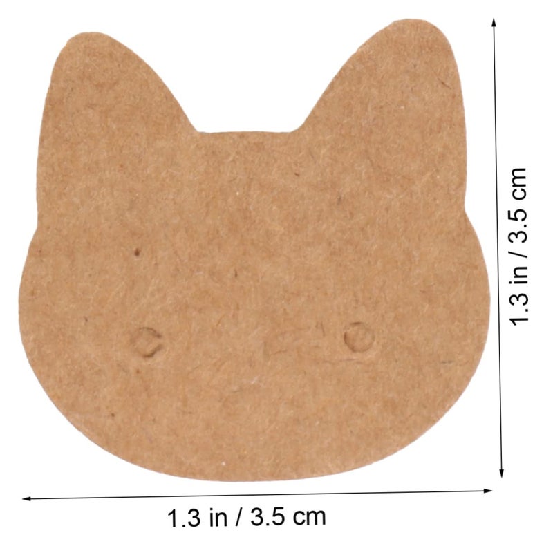 400 Pcs Kraft Paper Cat Ear Earring Display Cards Pre Cut For Easy Storage - Image 3