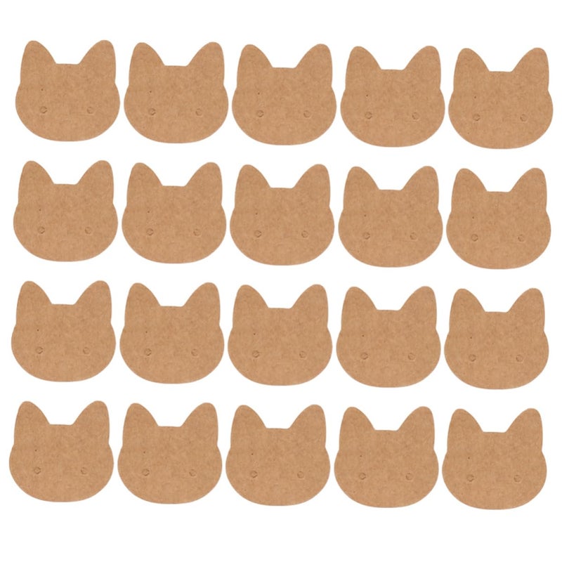 400 Pcs Kraft Paper Cat Ear Earring Display Cards Pre Cut For Easy Storage - Image 2
