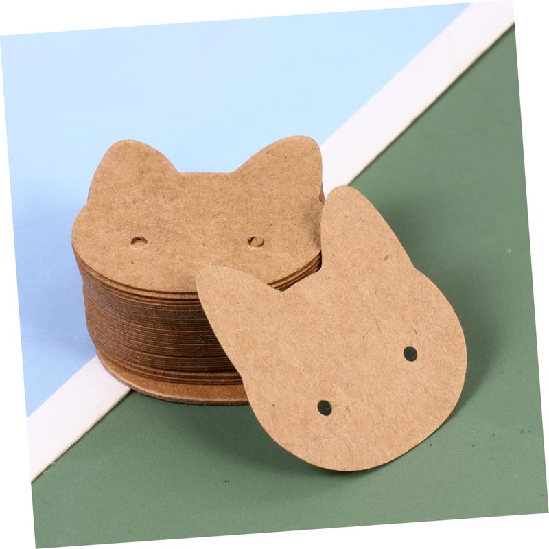 400 Pcs Kraft Paper Cat Ear Earring Display Cards Pre Cut For Easy Storage - Image 5