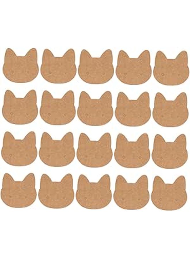 400 Pcs Kraft Paper Cat Ear Earring Display Cards Pre Cut For Easy Storage - Image 1
