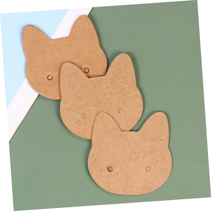 400 Pcs Kraft Paper Cat Ear Earring Display Cards Pre Cut For Easy Storage - Image 4