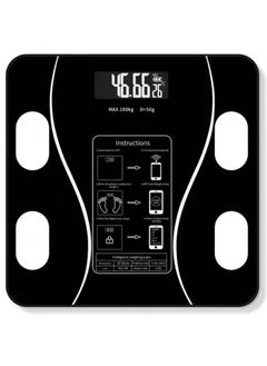 ALLKING Bluetooth Smart BMI Electronic Scale for Body Weight 180kg Max. Weighing Capacity 50g Accuracy with Temperature Function | Black | Packaging, Color style may vary  - Image 1