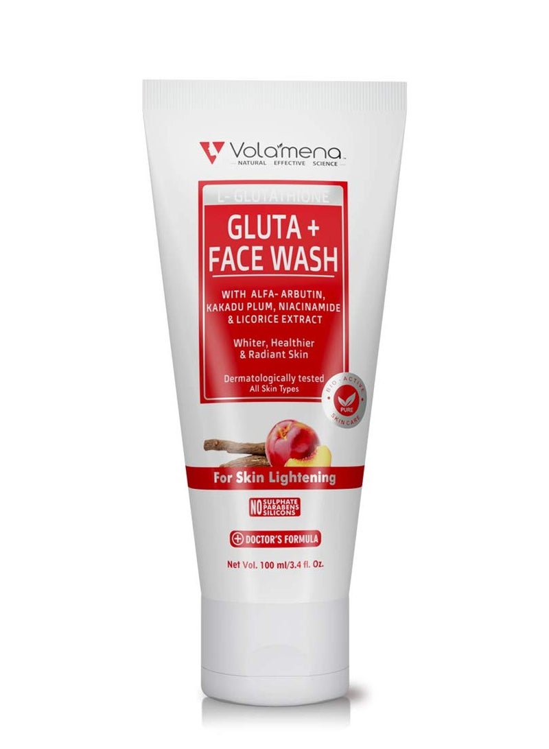 VOLAMENA WITH DEVICE Face Wash Skin Lightening with Glutathione Kakadu plum and Alpha Arbutin 100ml