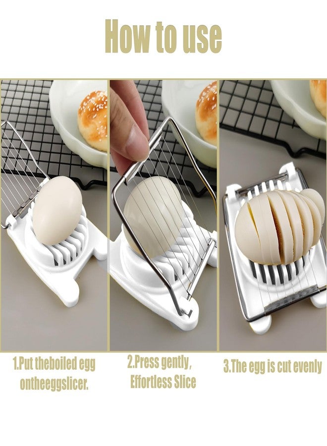 BOBOAR Egg Slicer for Hard Boiled Eggs,Hard Boiled Eggs with Stainless Steel Wire Soft Food Cutting Tool - Image 3