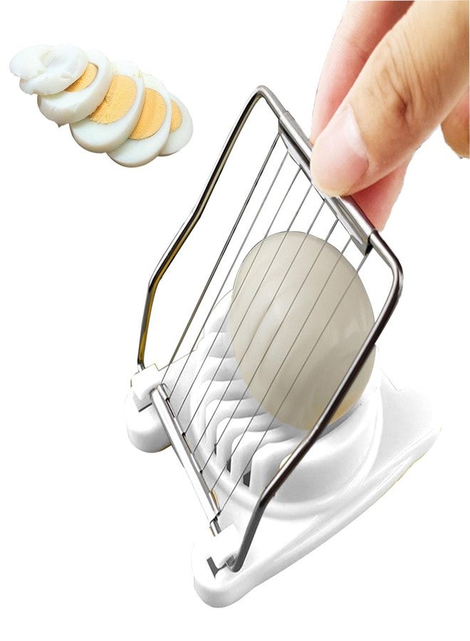 BOBOAR Egg Slicer for Hard Boiled Eggs,Hard Boiled Eggs with Stainless Steel Wire Soft Food Cutting Tool - Image 1