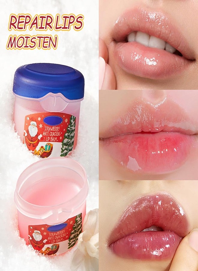 Tiejdhr 8Pcs Christmas Hand Cream & Lip Mask Gift Set, Holiday Collection with Strawberry Avocado Milk Kiwi Moisturizing Formulas, Anti-Cracking Treatment for Dry Skin Deep Moisture, Moisturize Lips - Image 2