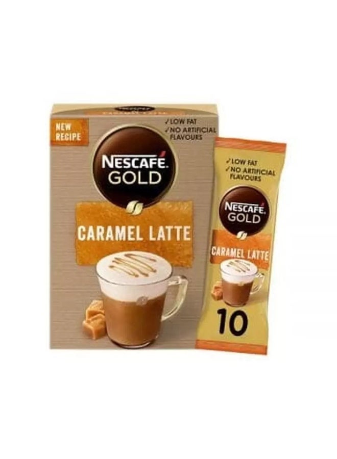 Gold Caramel Latte Coffee Mix - 17grams Pack of 10