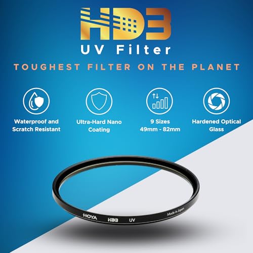 Hoya HD3 49mm UV Protector Filter - Re-Certified for 100MP+ Cameras with Ultra-Hard Nano Coating UV Filter - Stain Resistant, Smudge and Waterproof UV Lens Filter with Aluminum Frame - Image 3