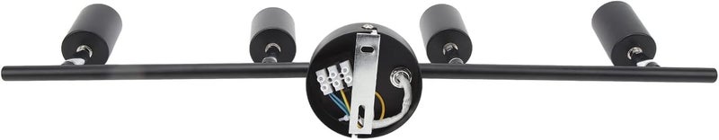 Tracking Lights Ceiling LED 4 Light 60W Matte Black Adjustable Angle Foldable - Metal Construction, Flexible Rotation, Ideal for Bedroom and Hotel Lighting - Image 5