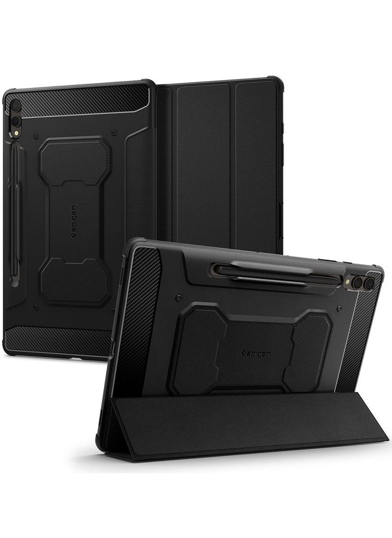 Spigen Rugged Armor Pro Samsung Galaxy Tab S10 PLUS (2024) /S9 Plus Case Cover (2023) 12.4 inch with S Pen Holder - Black  - Image 1