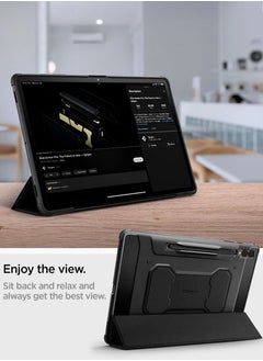 Spigen غطاء حماية Rugged Armor Pro لهاتف سامسونج جالاكسي تاب S9 بلس (2023) مقاس 12.4 بوصة مع حامل قلم S - أسود  - Image 3