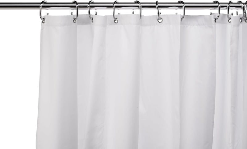 Croydex Professional Plain White Water-Resistant Textile Shower Curtain With Hygiene 'N' Clean 1800 x 1800mm - Image 2