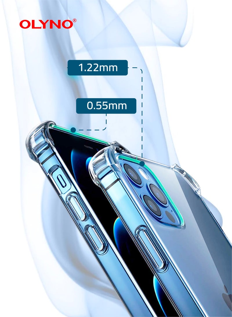 أولينو غطاء خلفي شفاف من بريستين مع حماية من السقوط لهاتف آيفون 12 برو - Image 5