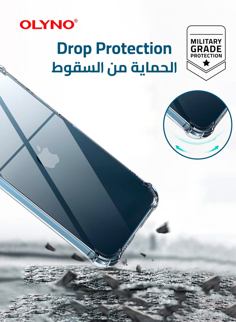 أولينو غطاء خلفي شفاف من بريستين مع حماية من السقوط لهاتف آيفون 12 برو - Image 3