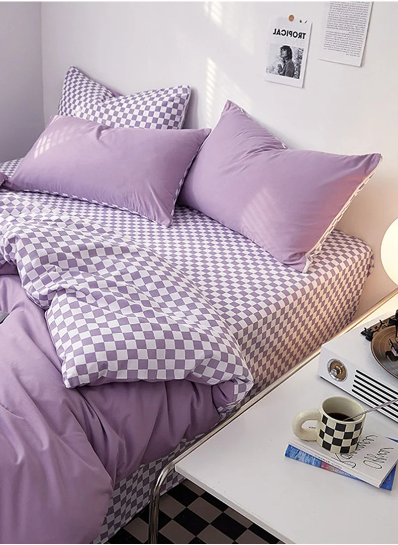 Pink Cactus Purple mosaic bedding set
