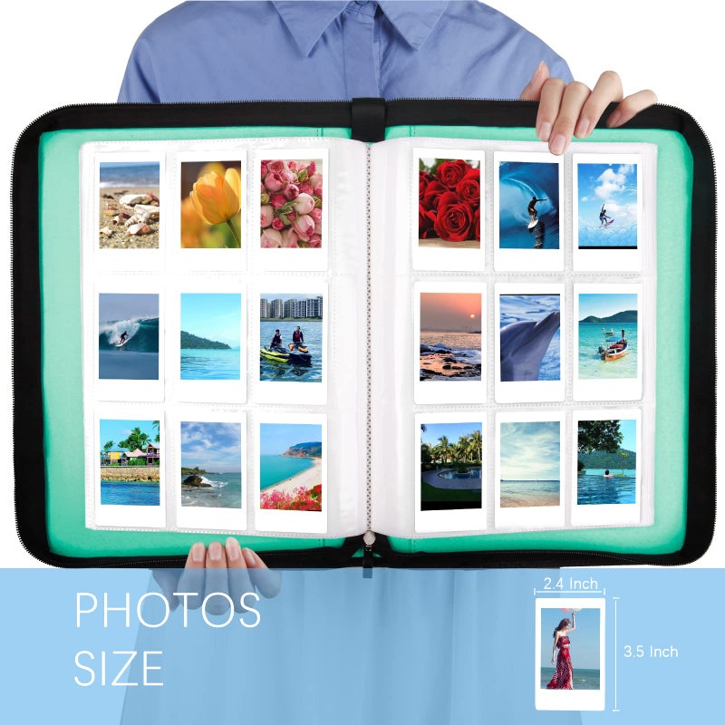 Ruibytree 540 Pockets Photo Album Book for Fujifilm Instax Mini 12 11 9 99 8+8 7+ 90 40 25 26 LiPlay EVO Instant Camera  Polaroid Snap/Snap Touch/PIC-300P/Z2300/ SocialMatic Zip Instant Printer (Green) - Image 2