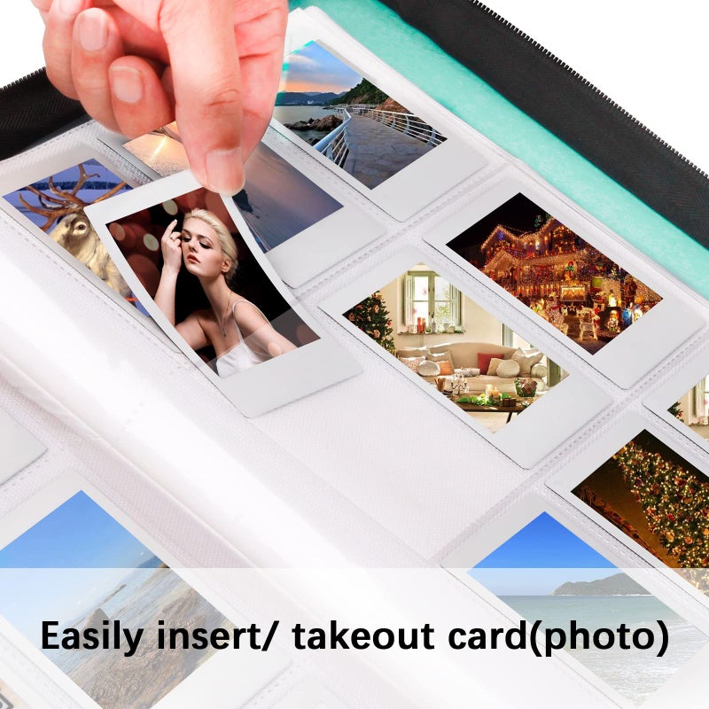 Ruibytree 540 Pockets Photo Album Book for Fujifilm Instax Mini 12 11 9 99 8+8 7+ 90 40 25 26 LiPlay EVO Instant Camera  Polaroid Snap/Snap Touch/PIC-300P/Z2300/ SocialMatic Zip Instant Printer (Green) - Image 4