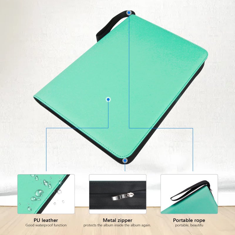 Ruibytree 540 Pockets Photo Album Book for Fujifilm Instax Mini 12 11 9 99 8+8 7+ 90 40 25 26 LiPlay EVO Instant Camera  Polaroid Snap/Snap Touch/PIC-300P/Z2300/ SocialMatic Zip Instant Printer (Green) - Image 5