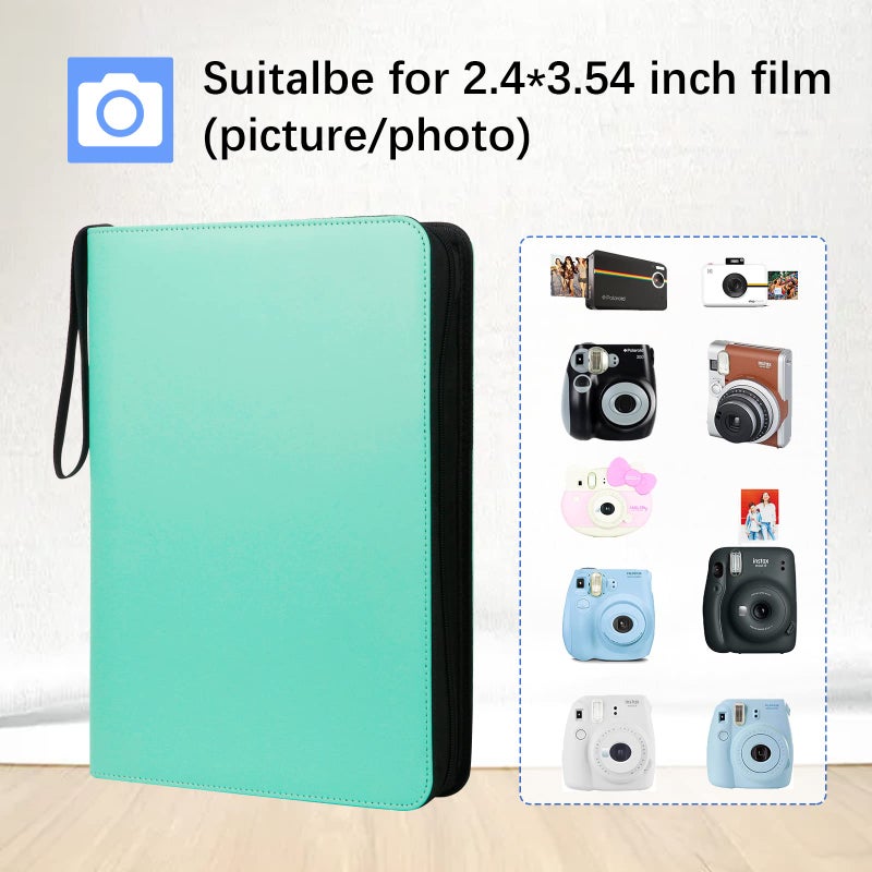 Ruibytree 540 Pockets Photo Album Book for Fujifilm Instax Mini 12 11 9 99 8+8 7+ 90 40 25 26 LiPlay EVO Instant Camera  Polaroid Snap/Snap Touch/PIC-300P/Z2300/ SocialMatic Zip Instant Printer (Green) - Image 3