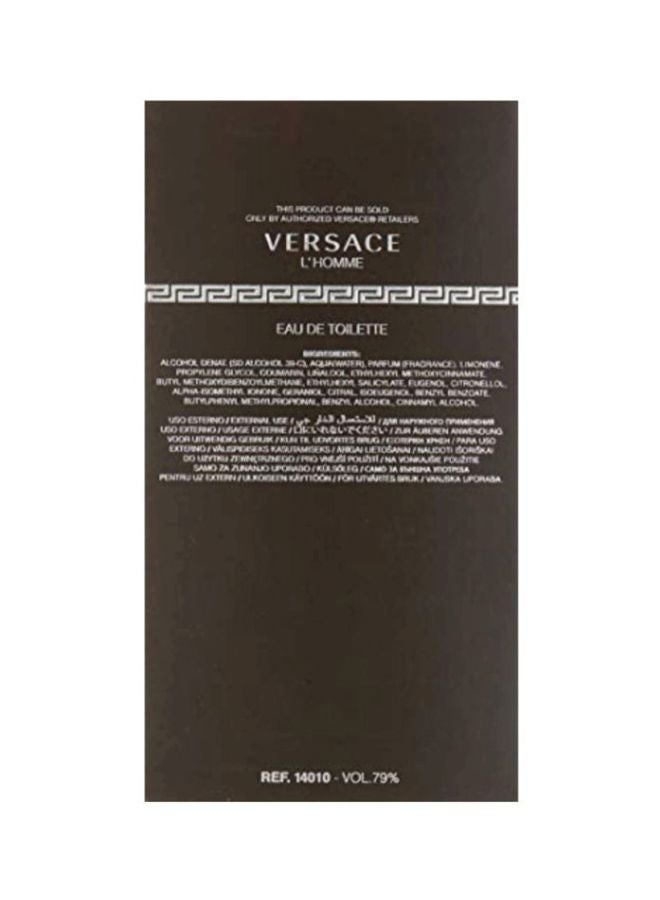 VERSACE L'Homme EDT 100ml - Image 4