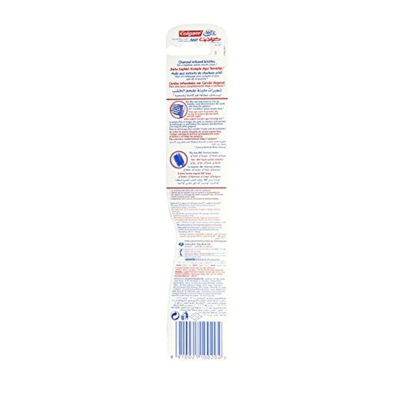 Colgate 360 Charcoal Infused Bristles Medium Toothbrush, 1 Count - Image 4