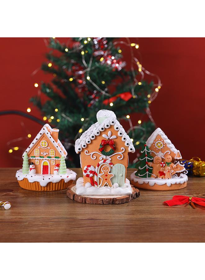 Bluejw Gingerbread Man Christmas Snow House Ornaments Christmas Atmosphere Decoration Shopping Mall Window Scene Layout Props Ornaments - Image 2
