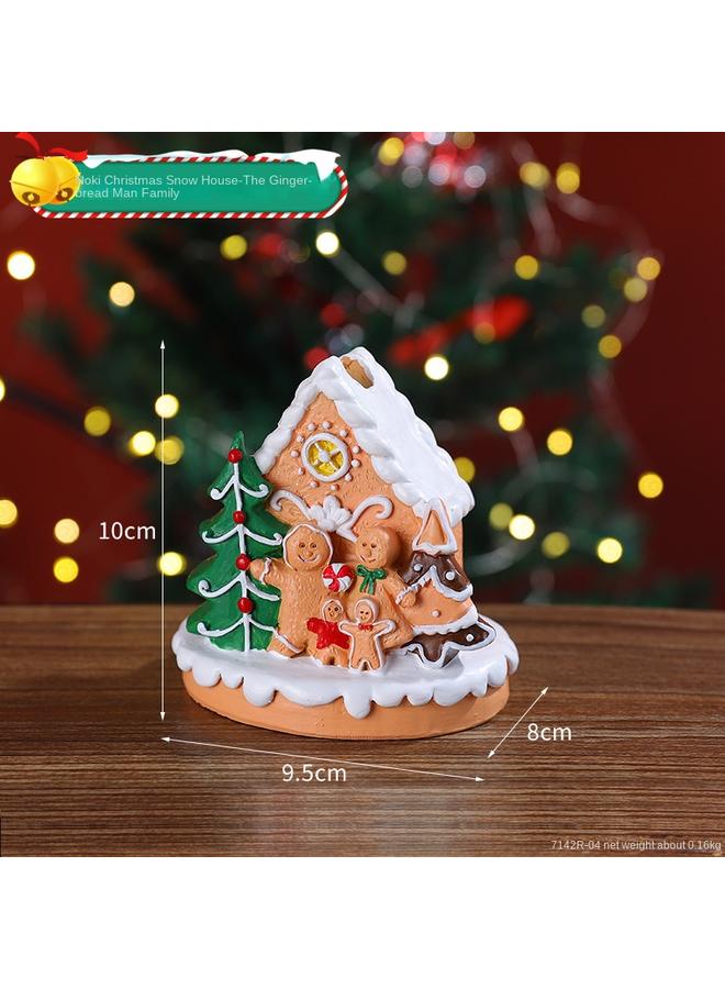 Bluejw Gingerbread Man Christmas Snow House Ornaments Christmas Atmosphere Decoration Shopping Mall Window Scene Layout Props Ornaments - Image 1