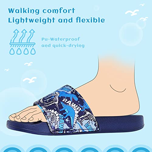 WateLves صنادل شتوية للأطفال من واتفيلف للبنات والأولاد - صيفية للأطفال (صغير/كبير) (ديناصور، 34/35) - Image 5