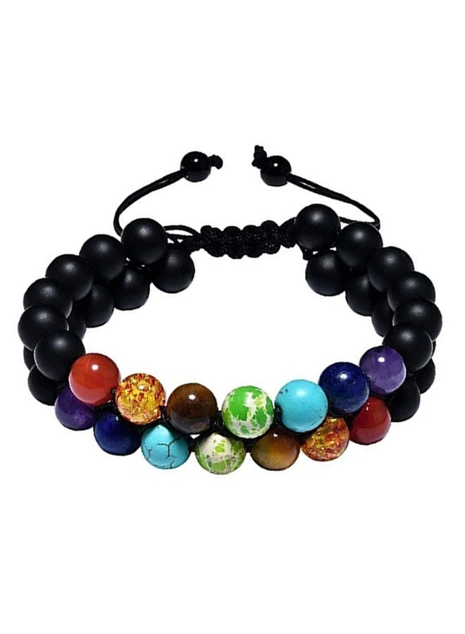 NIBEMINENT 7 Chakra Natural Healing Stones Beaded Bracelet - Image 1