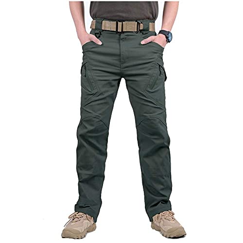 CARWORNIC Gear Men's Hiking Tactical Pants Lightweight Cotton Outdoor Military Combat Cargo Trousers Army Green - Image 2